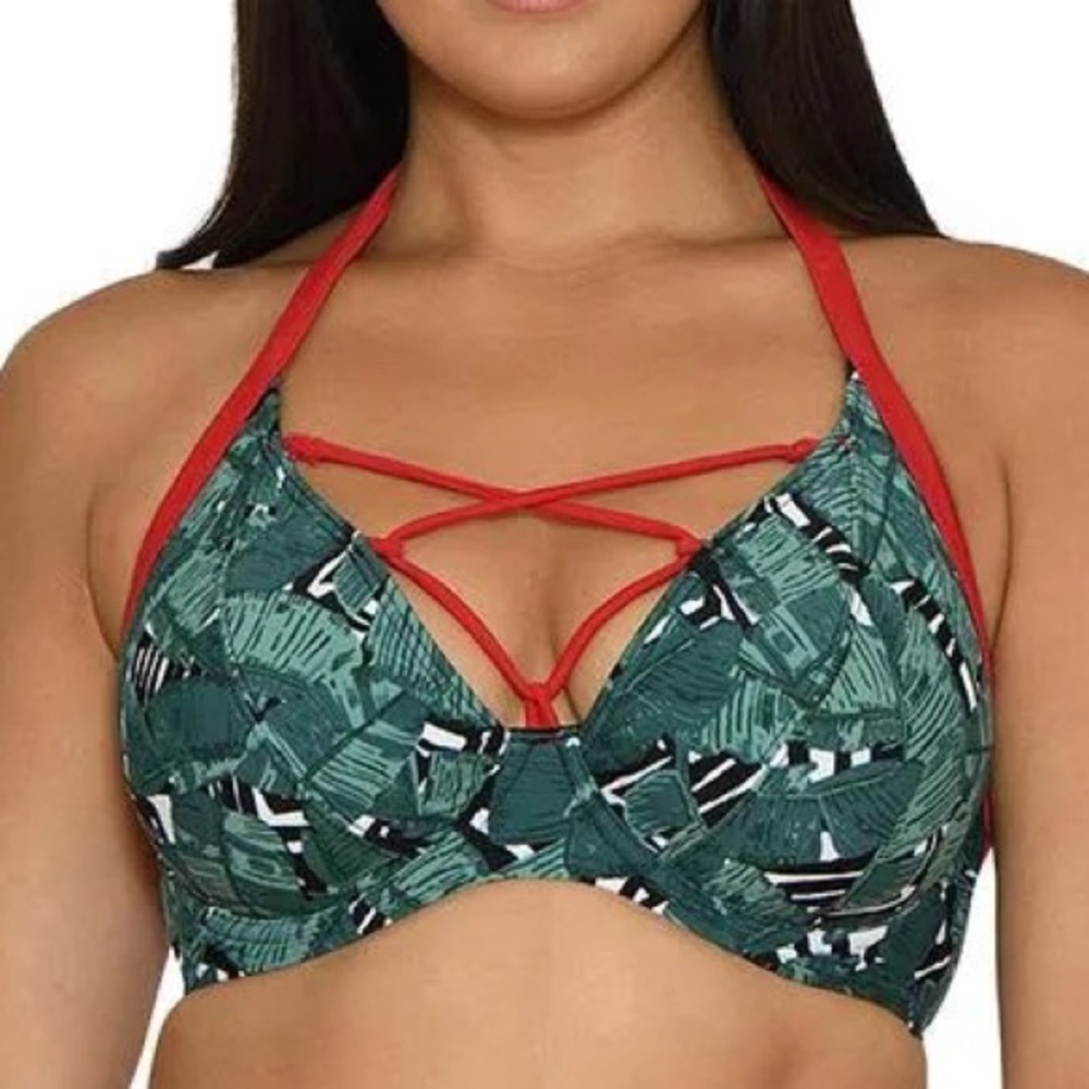 Curvy Kate Paradise Palm Swim top 34DDD